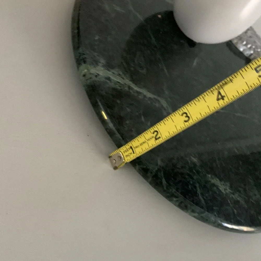 Green marble‎ round tray grapevine details home decor coffee table vintage